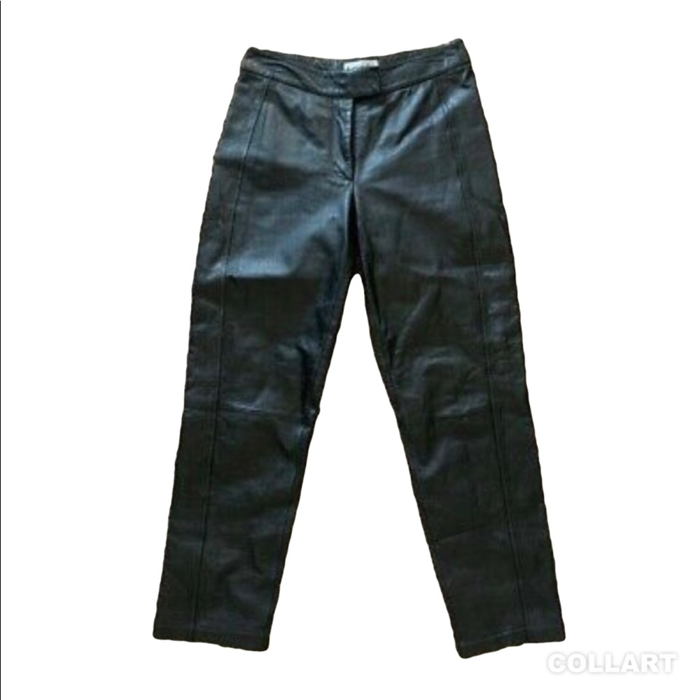 Vintage Genuine Black Leather Pants